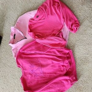 Pink collection. 3 "Barbie" pink long sleeve. 2 sweatshirts and one sweater SM